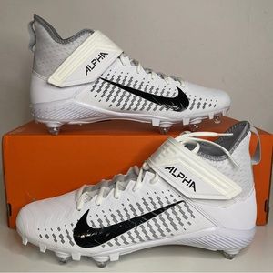 Nike Alpha Menace Pro 2 D White Mens Football Cleats Sizes NEW* CK4277-100